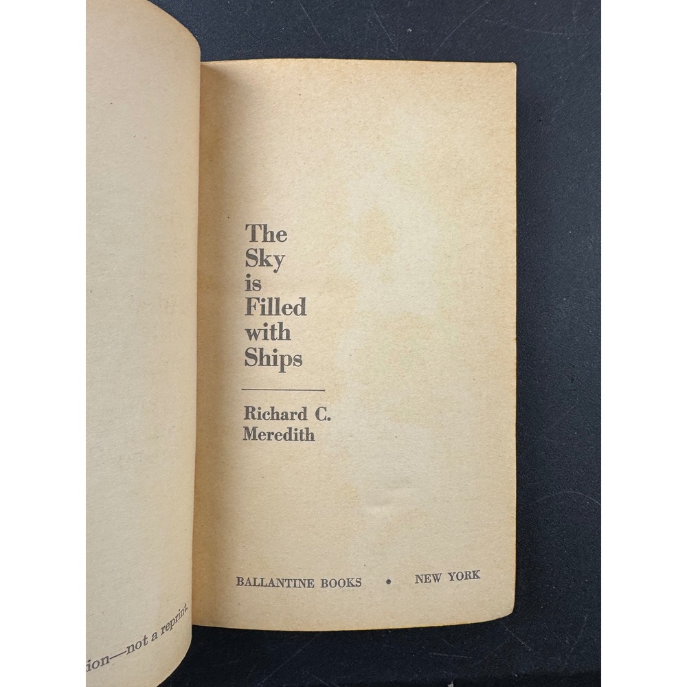 The Sky is Filled With Ships by Richard C Meredith 1969 First Printing Sci Fi - Picture 2 of 8